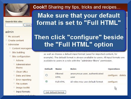 Drupal - Full HTML