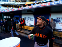 KANSAS CITY, MO - OCTOBER 29: Hunter Pence #8 of the San Francisco Giants stands in the dugout before Game Seven of the 2014 World Series against the Kansas City Royals at Kauffman Stadium on October 29, 2014 in Kansas City, Missouri.  (Photo by Dilip Vishwanat/Getty Images)