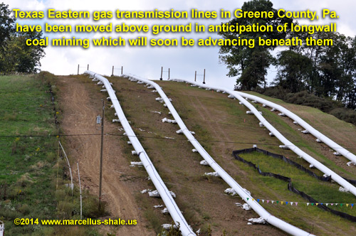 Above ground gas pipelines