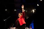 State Sen. Leticia Van de Putte waves to the delegates at the 2014 Texas Democratic Convention held at the Dallas Convention Center on June 27, 2014.