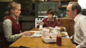 Frances McDormand, left, stars with Richard Jenkins, right and Devin McKenzie Druid in HBO's Olive Kitteridge.