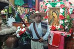 Historian Antonio Ramos poses as a Maderista soldier at a marketplace in Ciudad Juárez, Mexico, on Oct. 8, 2014.