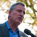 Mayor Bill de Blasio of New York speaking to reporters on Tuesday after he voted at the Park Slope Library in Brooklyn.