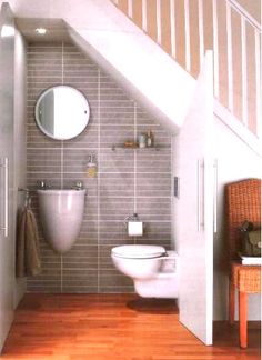 powder room under the stairs.  !!!!!  i love it.