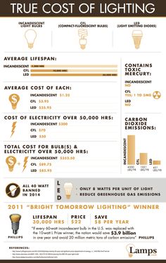 Cost of Lighting Infographic (Guess Who Wins)
