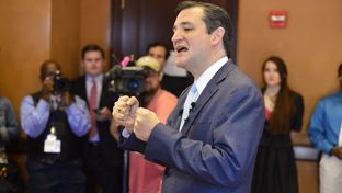 U.S. Sen Ted Cruz of Texas talks to the Capitol press about his upcoming to the Ukraine on May 16, 2014.