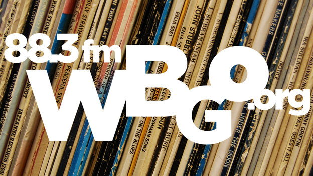 WBGO logo with record covers