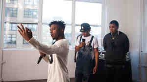 Isaiah Rashad, Chance the Rapper and Kevin Gates in a cypher.