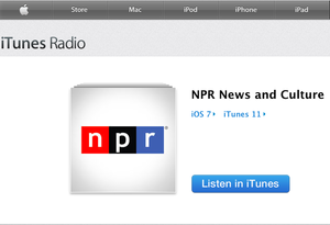 iTunes Radio screen shot