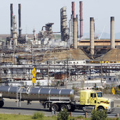 Chevron Corp. supported several candidates in Richmond, Calif., where the company has been hoping to modernize a large oil refinery, seen here in 2010. None of the Chevron-backed candidates were elected.