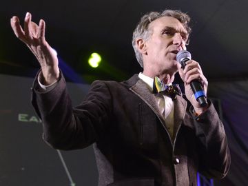 Bill Nye performs as part of the I Love F-ing Science Party at Stubbs Bar-B-Q on March 8, 2014 in Austin, Texas.