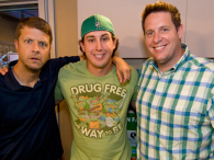 Rangers pitcher Derek Holland with Ben & Skin (Photo by J.Burkett, CBSDFW.com)