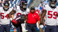 Before missing the Eagles game Sunday﻿, Jadeveon Clowney (90) recorded more than 30 snaps in the previous week's matchup, a Texans victory over Tennessee.