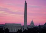 ** FILE ** This Tuesday, July 3, 2007 picture shows the skyline of Washington, D.C., including the Washington Monument, the Lincoln Memorial and the U.S. Capitol. No skyscrapers jut from this low-lying federal city, allowing iconic buildings like the Washington Monument and U.S. Capitol to dominate the horizon. However, the historically sparse skyline might not stay that way. (AP Photo/Ron Edmonds)