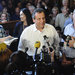 New Jersey Gov. Chris Christie answeresd questions  from the news media on Oct. 27 about nurse Kaci Hickox's quarantine while campaigning for Tom Foley, the unsuccessful Republican candidate for Connecticut governor.