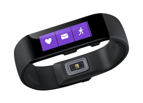 Microsoft's Band contains a display that shows text messages from a cellphone, Facebook alerts and even bar codes that allow people to pay for coffee at a Starbucks from their wrists.