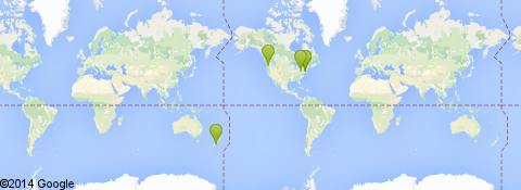 Map of the places this user has lived