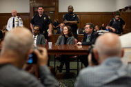 Gigi Jordan, in State Supreme Court in Manhattan on Wednesday, during the reading of the verdict in her trial.