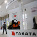 Inside a Takata showroom in Tokyo on Thursday.