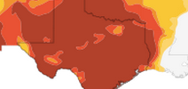 The peak of the drought in Texas in early October 2011.