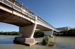 International Bridge No. 1 over the Rio Grande looking at Nuevo Laredo, Mexico, from the banks of a city park in Laredo. The Rio Grande could be affected if water from Val Verde County is diverted, one scientist said.