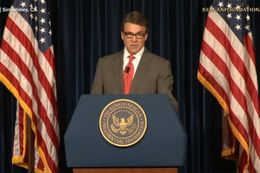 Texas Gov. Rick Perry spoke at the Ronald Reagan Presidential Foundation and Library on Oct. 27, 2014.