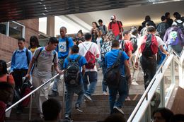 Students at Townview Center in South Dallas.