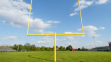 A high school football field sits empty. (credit: AP Photo)
