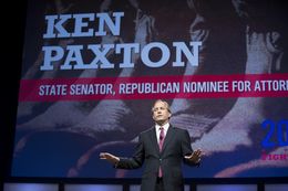 Attorney General candidate Sen. Ken Paxton speaks at the Republican State Convention June 6, 2014