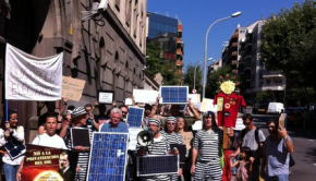Spain solar protesters