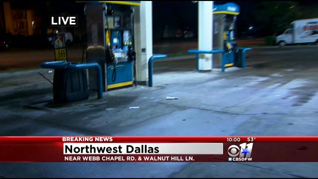 Injured Man Found At Dallas Gas Station