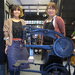 Two employees of the Dedegumo workshop in the Gion district of Kyoto, Japan.