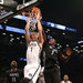 Minnesota’s Gorgui Dieng (5) battling the Nets’ Mason Plumlee. Dieng is one of seven Timberwolves aged 25 or younger.