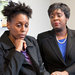 Erin Cherry, left, as Denitra and Dorcas Sowunmi as Beverly in “Lines in the Dust.”