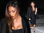 Beverly Hills, CA - Nicole Scherzinger flashes a smile as she arrives for dinner at Craig's Restaurant in West Hollywood. The 'X Factor' judge looked fashionable in a fur line black coat over a sexy little black dress and patent black heels.\nAKM-GSI        November  3, 2014\nTo License These Photos, Please Contact :\nSteve Ginsburg\n(310) 505-8447\n(323) 423-9397\nsteve@akmgsi.com\nsales@akmgsi.com\nor\nMaria Buda\n(917) 242-1505\nmbuda@akmgsi.com\nginsburgspalyinc@gmail.com