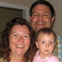 Tina and Patrick Gulbrandson, with their daughter, Waverly.