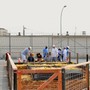 Prisoners build an organic vegetable garden in the prison yard of the medium security unit at San Quentin State Prison in December.