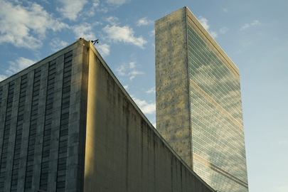 The Secretariat Building after renovations in 2012 UN Photo/Rick Bajornas