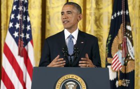 President Barack Obama holds a news conference in the East Room of the White House in Washington D.C. on Nov. 5, 2014.