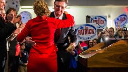 Dan Patrick takes the stage Tuesday to proclaim victory at a party﻿ in Houston. "It's important that we come together," the lieutenant governor-elect said.