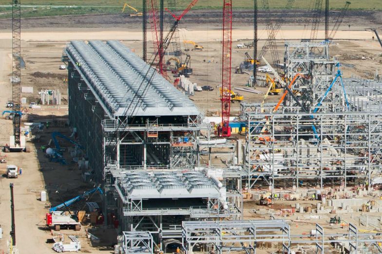 A liquefied natural gas export terminal being evaluated  for location on  Galveston's Pelican Island would have less than a third the capacity of Houston-based Cheniere Energy's plant already under construction in Cameron Parish, Louisiana. (Cheniere Energy Partners photo)