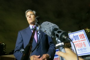 Speaker Joe Straus speaking on the passage of Prop 6 in Austin Tuesday evening. 