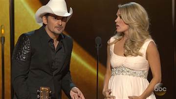 Oops! Brad Paisley reveals Carrie Underwood’s having boy