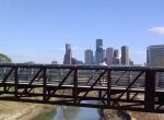 Pedestrian bridges are among the improvements to Buffalo Bayou Park.