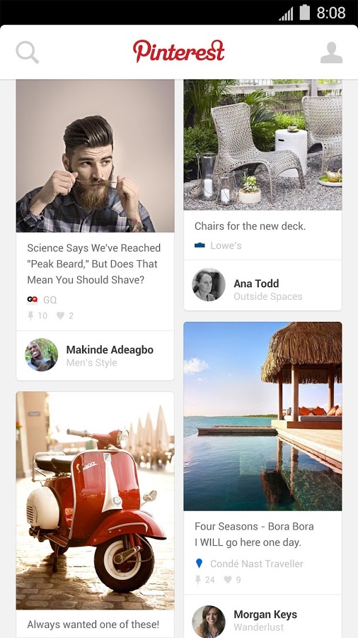 Pinterest - screenshot