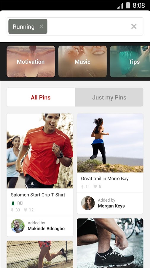 Pinterest - screenshot