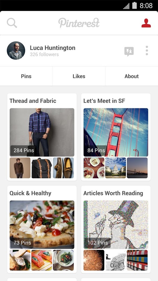 Pinterest - screenshot