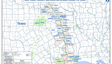 Gulf Coast Pipeline Project & Houston Lateral Pipeline Project - Texas Route Map