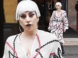 06.NOVEMBER.2014 - MILAN - ITALY\n*AVAILABLE FOR UK SALE ONLY*\nSINGER LADY GAGA SEEN WITH WHITE HAIR AS SHE LEAVES THE PARK HYATT HOTEL IN MILAN, ITALY.\nBYLINE MUST READ : XPOSUREPHOTOS.COM\n***UK CLIENTS - PICTURES CONTAINING CHILDREN PLEASE PIXELATE FACE PRIOR TO PUBLICATION ***\n*STRICTLY NOT AVAILABLE FOR ITALY, FRANCE OR GERMANY*\n*UK CLIENTS MUST CALL PRIOR TO TV OR ONLINE USAGE PLEASE TELEPHONE 0208 344 2007