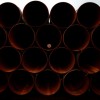 Pipe is stacked at the southern site of the Keystone XL pipeline in Cushing, Oklahoma. Construction of the southern leg began last week.